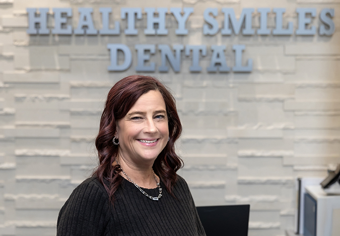 Dental office administrator Kristine